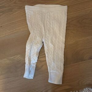 GAP White Cable Knit Kids Leggings